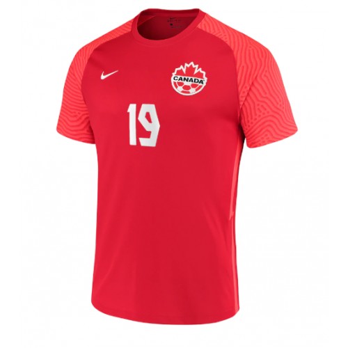 Lacne Muži Futbalové dres Kanada Alphonso Davies #19 MS 2022 Krátky Rukáv - Domáci